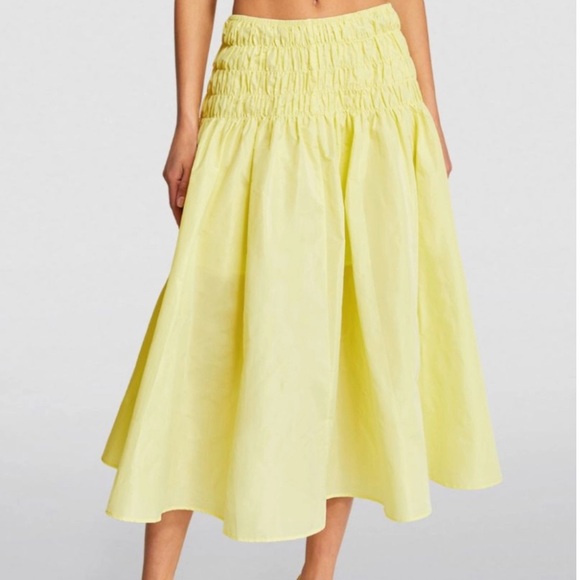 Maje Yellow Midi Skirt NWT - Picture 2 of 7
